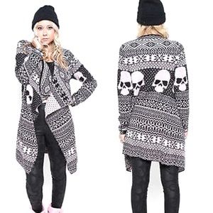 Iron Fist Skull Drape Fair Isle Christmas Sweater